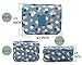 EPQUEEN Travel Toiletry Bag Hanging Cosmetic Makeup Organizer Women Travel Makeup Bag for Toiletries Gifts for Monther Girls Blue Flower