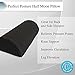 *New* Half Moon Wedge Pillow Bolster for Back Pain, Leg Pain, Pregnancy, Hip and Joint Pain - Orthopedic Memory Foam, Quilted AngelSoft Fabric by Perfect Posture(1-Count, Firm)