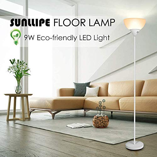 LED Floor Lamp 3000K Standing Lamps, 9W Energy Saving, 40,000 Long