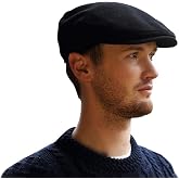 Hanna Hats Traditional Irish Tweed Wool Vintage Cap. Unisex Cabbie Hat. Stud Fastener &amp; Taffeta Lining. 100% Made in Ireland.