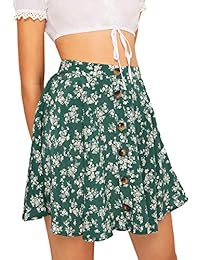 SheIn falda corta plisada floral para dama