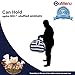 DaMeru European Made Lab Tested Large Stuffed Animal Storage Bean Bag Cover | The Ultimate Storage Solution to Clean Up & Organize Kid's Room | Free E-Book (Blue-Black/White)