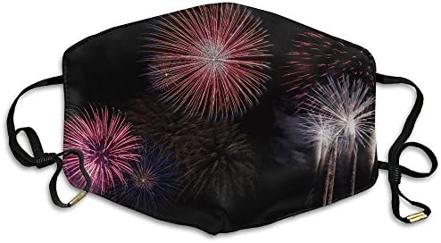 XTMZ Unisex Mouth Mask Fireworks Stylish Anti-Odor Face Mask For Womens Mens