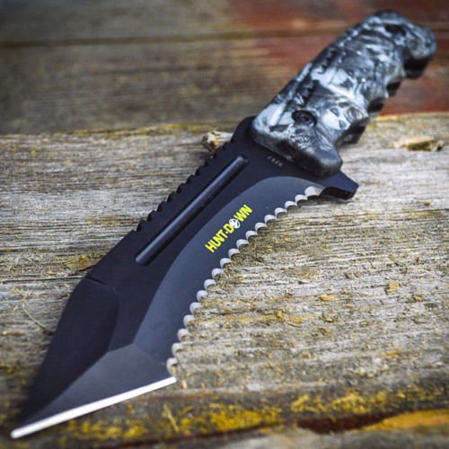 Zombie G'Store Skull FULL TANG Fixed Blade Tactical Combat Survival Hunting Knife Bowie