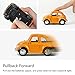 iPlay, iLearn Alloy Classic Diecast Car Toy, Mini Model Cars, Moving Vehicle Toys, Collection truck Toys, Old Beetle Die Cast Pull Back Action with Lights and Sounds Gift Set 1:38 orange