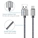 JASTEK Micro USB Cable 3Pack (0.8ft, 3.3ft, 6ft) Durable Nylon Braided High Speed 2A Current Charging Cables for Android, Samsung, Sony, Huawei, HTC, Nokia, LG, Nexus and Other Smartphones - Grey