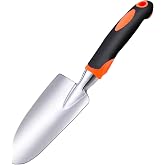 Garden Trowel Hand Shovel for Gardening, Aluminum Small Garden Spade | Orange Hand Trowel Garden Tool Gardening Gifts for Women Men Planting, Transplanting, Weeding, Digging