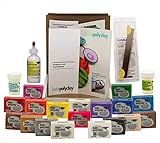 Van Aken International – VA12928 – Kato Polyclay Starter Set – 17-2oz Bars Kato Polyclay, Clear Liquid Polyclay, Poly Paste, Repel Gel, NuBlade+, and Tips, Techniques, and Project Guide