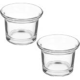 Abaodam 2pcs Glass Oriole Feeder Replacement Cups, Clear Jelly Dishes | Smooth Transparent Surface, Tool Free Placement, Jelly Feeding, Garden Patio and Balcony Feeding Stations