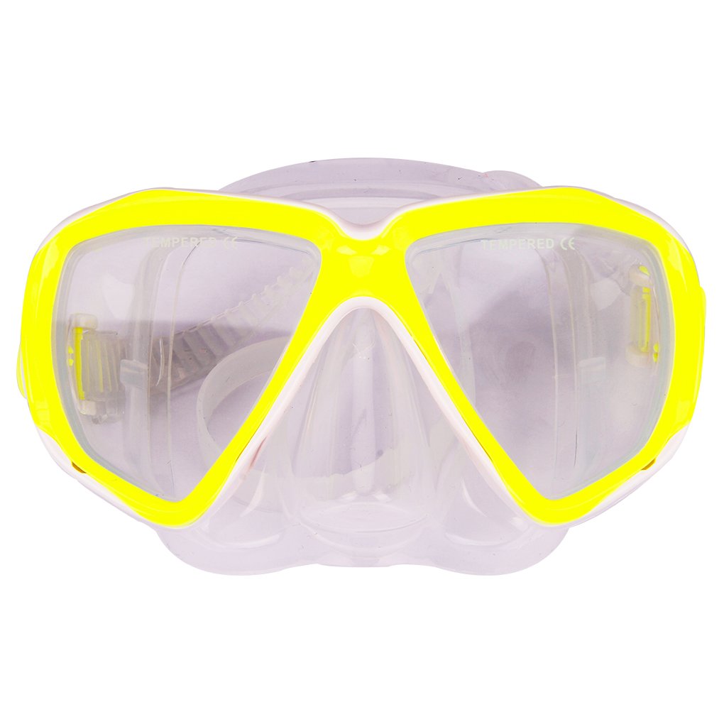 Kids Junior Boy Girl Diving Masks Silicone Anti Fog Anti Leak Dive Swimming Goggles Tempered Glass Lens Watertight Wide Clear View Safety Glasses Scuba Swim Diving Snorkeling Mask for Child Age 5-12Y