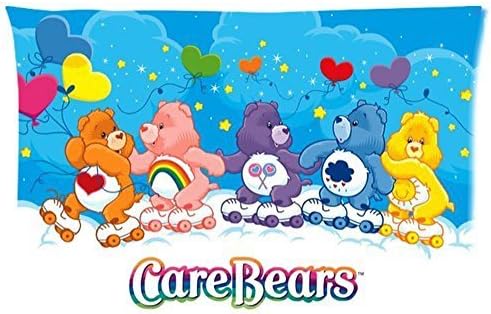 OYEAH Decorative Flower Pattern Soft Home Decor Bed Sofa Throw Pillow Cases Cartoon Care Bear 20X30 Inch 2 Sides for home