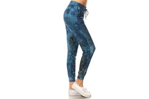 Leggings Depot Women's Popular Print High Waist Premium Jogger Track Pants(S-3X) BAT1
