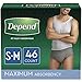 Depend FIT-FLEX Incontinence Underwear for Men, Maximum Absorbency, Disposable, S/M, Grey, 46 Count