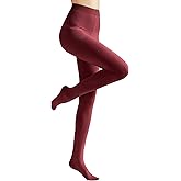 RubyRunk 80 Den Opaque Tights for Women - Black, Burgundy, White Tights Under Dress