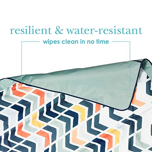 JJ Cole - All-Purpose Outdoor Baby Blanket, Lightweight and Water-resistant, Chevron, 5' x 5'