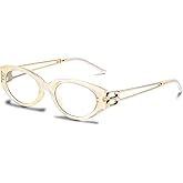 Auralice Y2k Sunglasses for Women and Men, Retro Narrow Cat Eye Sunnies Night Petal