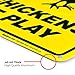 Chicken Crossing Sign, Slow Chickens at Play Sign, Chicken Coop Sign Funny, 10x14 Rust Free Aluminum, Weather/Fade Resistant, Indoor/Outdoor Use, Made in USA by SIGO SIGNS