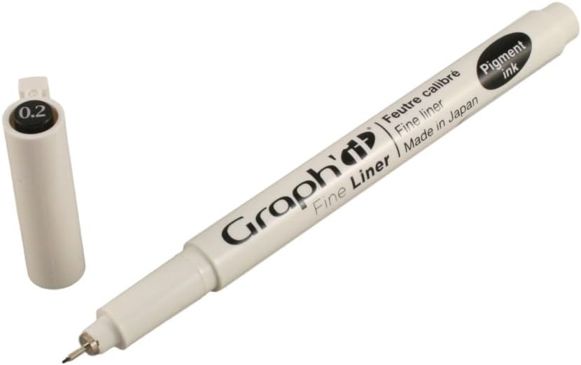 Graphit Fine Liner Marker Pen Black 0.2mm Tip