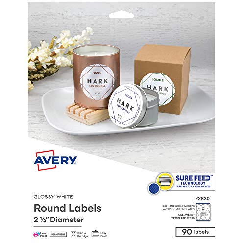 Avery printable round labels 2.5 inch 450 labels