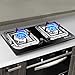 Aprince Stove Burner Covers, 60 Pieces Aluminum Foil Square Gas Stove Burner Covers, Disposable Thicker Bib Liners Covers for Gas Top, 8.7