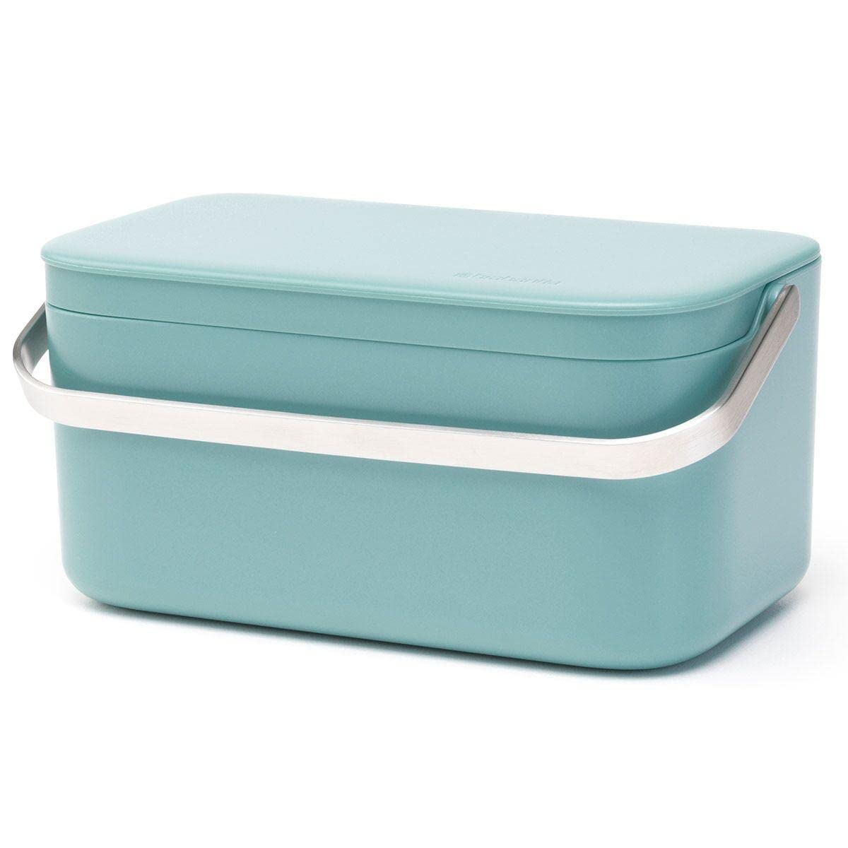 Brabantia Food Waste Caddy, Mint, 12.7 x 22.1 x 10.7 cm