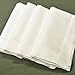 18 x 18 Inch Linen Napkins - Set of 4 Washable Ivory Dinner Napkins