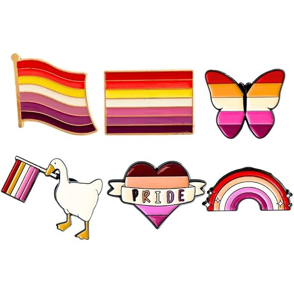 Spilla Pride Lesbian Pride Pin Sunset Lesbian Pride Flag Lapel Pin ...