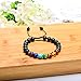 7 Chakra Healing Lava Stone Diffuser Bracelet - Braided Rope Natural Gemstone Beads Bracelet