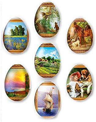 TG888 Colorful Easter Egg Sticker Wraps Pysanka Thermo Heat Shrink Sleeve Decorating Classical Painting 7 Difference