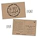 Hadley Designs 50 4x6 Rustic Kraft Thank You Postcards Bulk, Cute Matte Floral Note Card Set For Wedding, Bridesmaid, Bridal or Baby Shower, Teachers, Appreciation, Religious, Business, Holidays