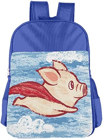 Gibberkid Kids Flying Pig Cute Sky School Backpack Bookbag Boys/Girls For 4-15 Years Old RoyalBlue