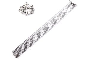 Vctitil 10 Pcs 245mm-305mm 14G Bicycle Spokes Stainless Steel Spokes and Nipples Bike Spokes for Mountain Bike Road Bike Electric Bike 700C Wheels