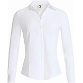 Anne Klein Womens Long Sleeve Button Front Top