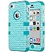 ULAK iPhone 5C Case, 3in1 Anti Slip iPhone 5C Case Hybrid with Soft Flexible Inner Silicone Skin Protective Case Cover for Apple iPhone 5C Zigzag + Blue
