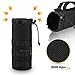 FUNANASUN Tactical Water Bottle Pouch, Drawstring Military H2O Molle Water Bottle Holder Bag Mesh Hydration Carrier Black