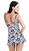 MiYang Women's Bowknot Printing Skirt Spa Swimsuit Padded Bathing Swimwear, Sapphire Blue(one piece), Medium(US Size 6-8)