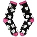 HAPPYPOP womens Teeth Book Reading Medical Sunflower Pineapple Dentist Nurse Doctor Lovers Gifts Socks, Black Happy Teeth, Medium