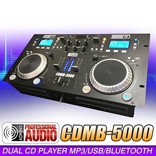 CDMB-5000 Dual Media Player Mixer Combo - CD - USB - MP3 - Bluetooth - Adkins Pro Audio