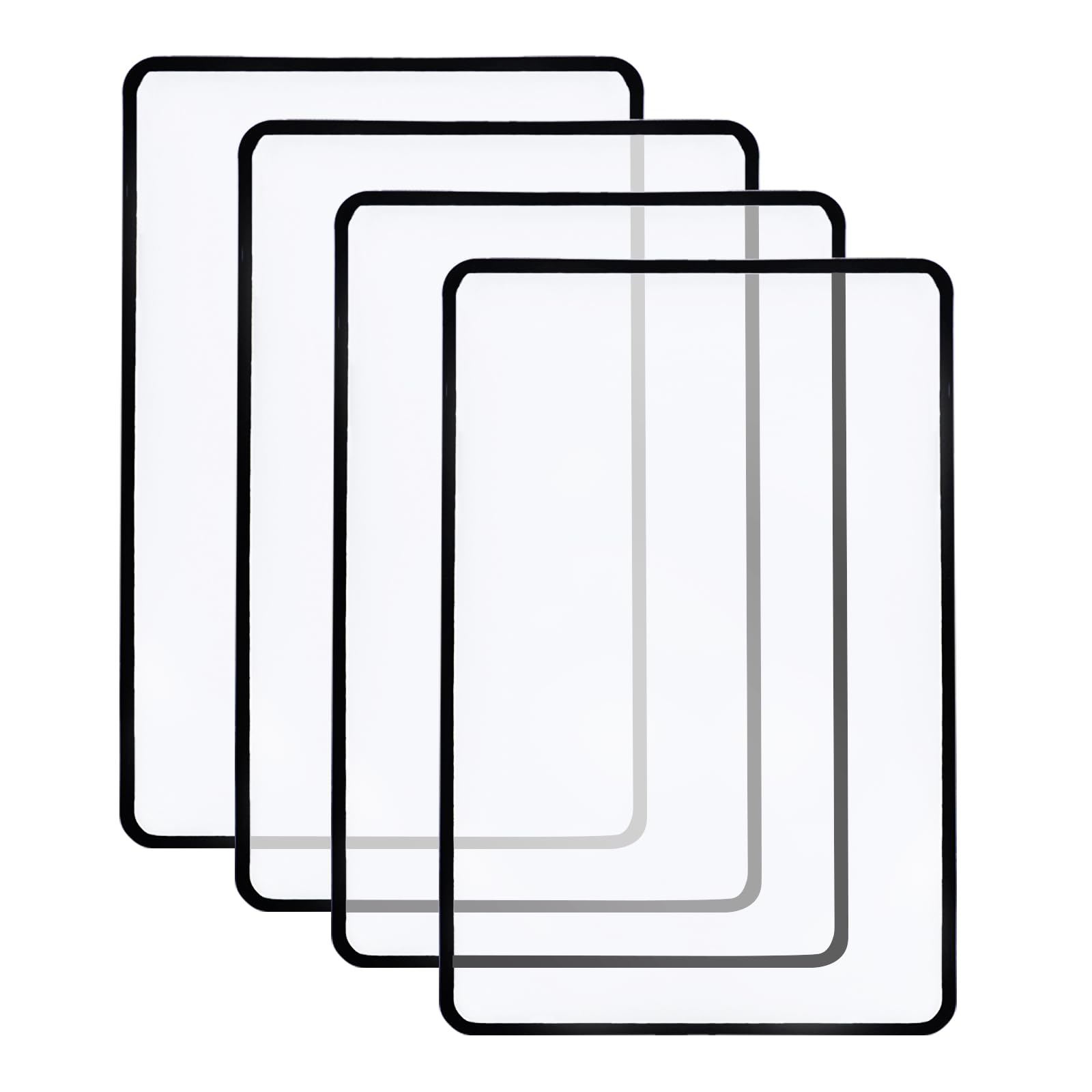 Mynoozi 4Pcs Full-Page Magnifying Glass for Reading, 3X Magnifying Glass for Reading, Perfect Handheld Magnifier for Reading Small Print, Books, Maps, Patterns(18 * 12cm)