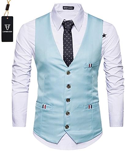 4pc Mens Vest Suit Vest Tuxedo Vest, Bowtie, Tie, Pocket Square, 4 Piece Set