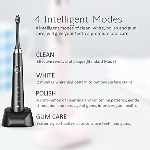 image for MUTTUS Premium Sonic Electric Toothbrush, 4 Intelligent Modes with Sup