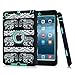 iPad mini/2/3 Case, Hocase Shockproof Hybrid Dual Layer Hard Rubber Protective Case with Cute Pattern Design for Apple iPad mini 1st/2nd/3rd gen 7.9-inch - Black Elephant / Teal