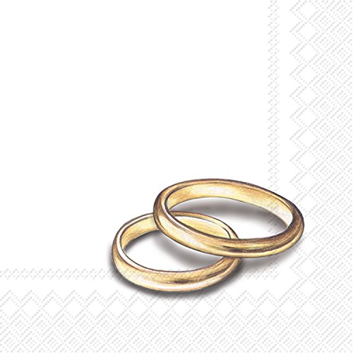 Ideal Home Range 20 Count Rings Gold Paper Cocktail Napkins