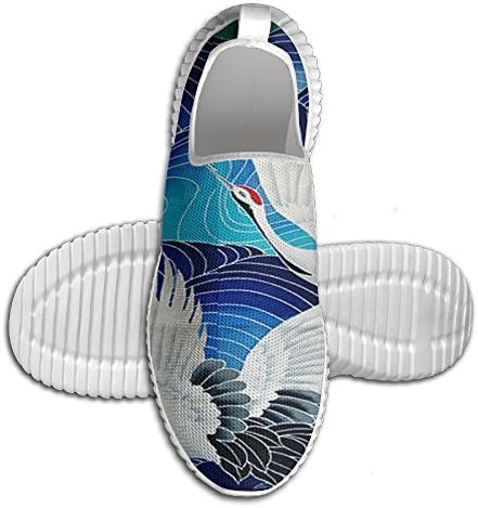 Fancy Japanese Crane Printed Men's Running Shoes Breathable Casual Shoes 90s Athletic Sneakers Christmas Gifts For High School Boys