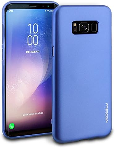 Galaxy S8 Plus Case, ModeBlu [M-Gel Case Series] [Blue] Protective Metallic Case Bumper Slim Fit Shock Absorbent Cover [Drop Protection] for Samsung Galaxy S8 Plus
