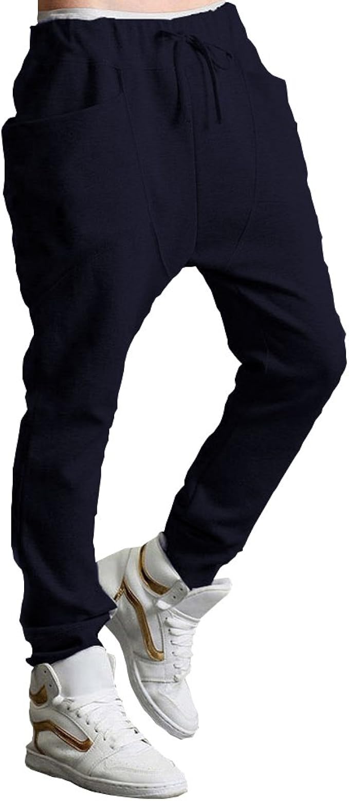 Amazon Nightnavy 大人 サルエル パンツ ジャージ 素材 スタイリッシュ スポーツ Mix コーデ ストリート カジュアル ウェア きれいめ 美シルエット サルエルスウェット メンズ ボトムス ルームウェア 0036 L ネイビー ルームウェアボトムス 通販