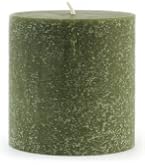 Root Candles Unscented Pillar Candle – Timberline Texture, 3x3 Inches, Platinum