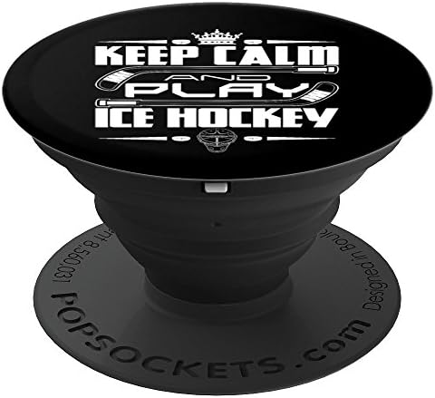 Keep calm & play Ice Hockey Funny Gift, Ice Sports - PopSockets Grip and Stand for Phones and Tablets