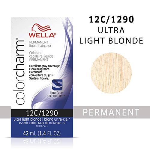 Wella Color Charm Permanent Liquid Hair Color for Gray Coverage Liquid 12C Ultra Light Blonde