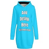 Custom Hoodies Dress Long Sweatshirts For Women Design Your Own Image Photo Text Personalized Hoodie Dress